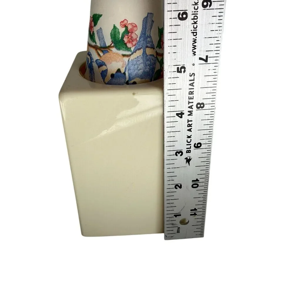 Vintage Bathroom Disposable Cup Dispenser Plastic Holder Retro Decor Cream